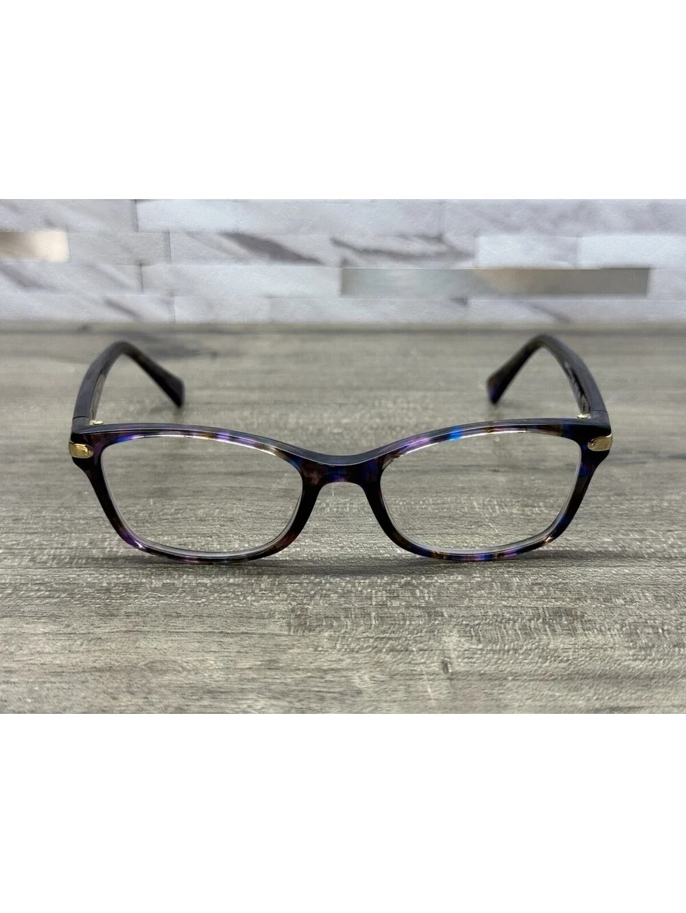 Coach Eyeglasses HC 6065 5288 Confetti Purple Designer Frames 49[]17-135